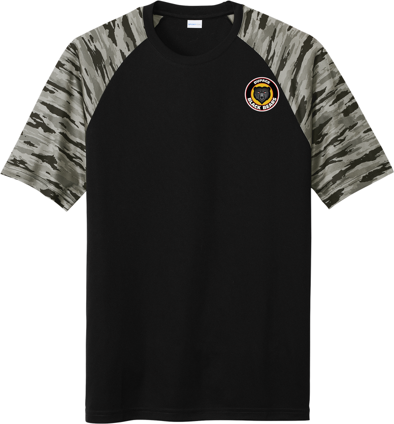 Dupage Black Bears Drift Camo Colorblock Tee