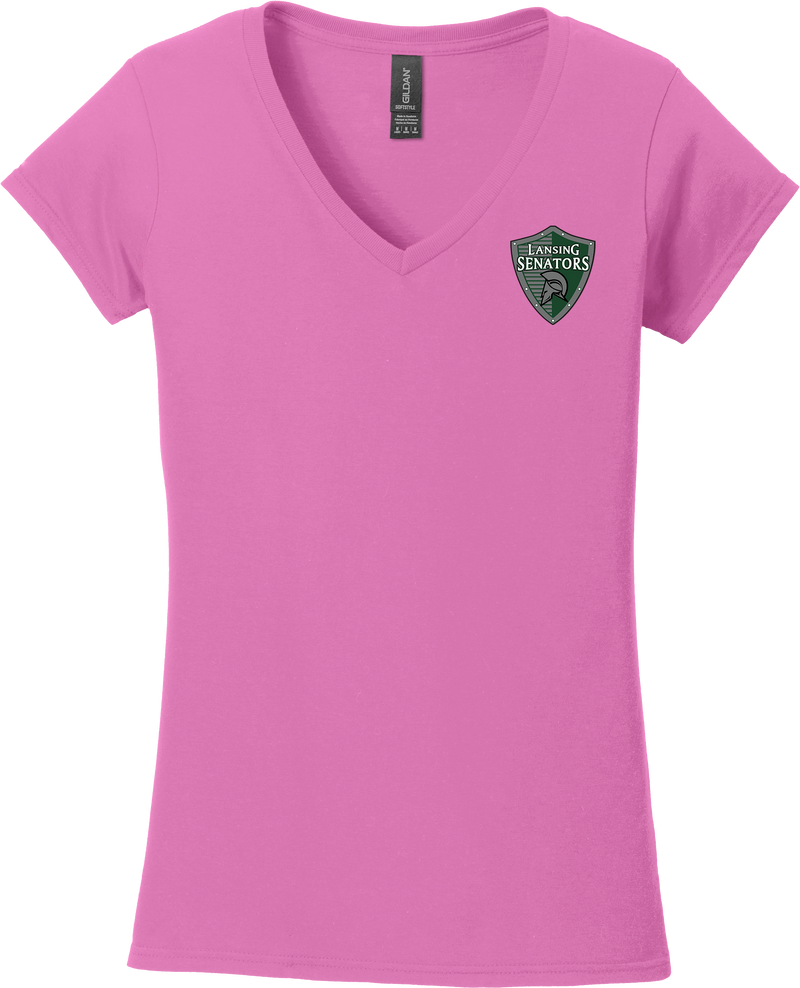 Lansing Senators Softstyle Ladies Fit V-Neck T-Shirt