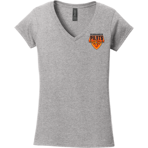 Pennsauken Pilots Softstyle Ladies Fit V-Neck T-Shirt