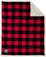 CT Bobcats Flannel Sherpa Blanket