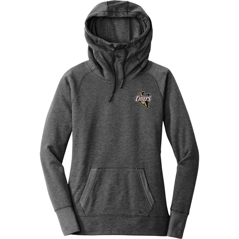 Mercer Chiefs New Era Ladies Tri-Blend Fleece Pullover Hoodie