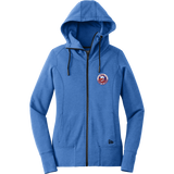 PAL Jr. Islanders New Era Ladies Tri-Blend Fleece Full-Zip Hoodie