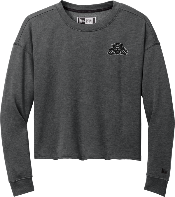 Igloo Jaguars New Era Ladies Tri-Blend Fleece Crop Crew