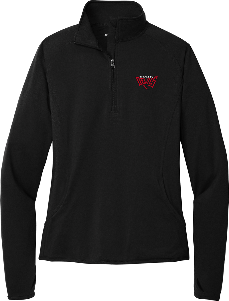 York Devils Ladies Sport-Wick Stretch 1/4-Zip Pullover