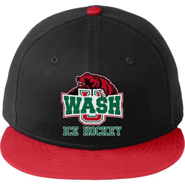 Wash U New Era Flat Bill Snapback Cap