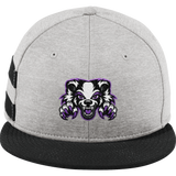 Lady Badgers New Era Shadow Heather Striped Flat Bill Snapback Cap