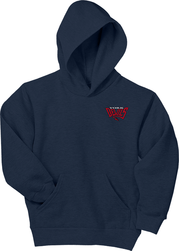 York Devils Youth EcoSmart Pullover Hooded Sweatshirt