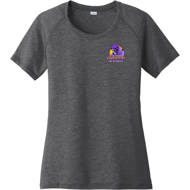 Jr. Phantoms Ladies PosiCharge Tri-Blend Wicking Scoop Neck Raglan Tee