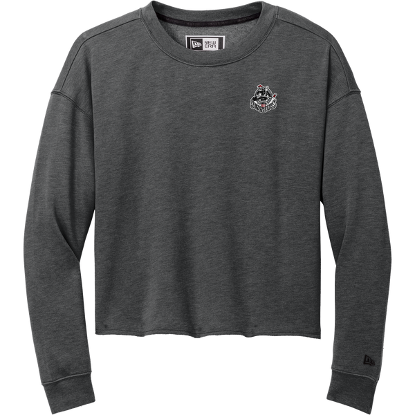 Grundy Senators New Era Ladies Tri-Blend Fleece Crop Crew