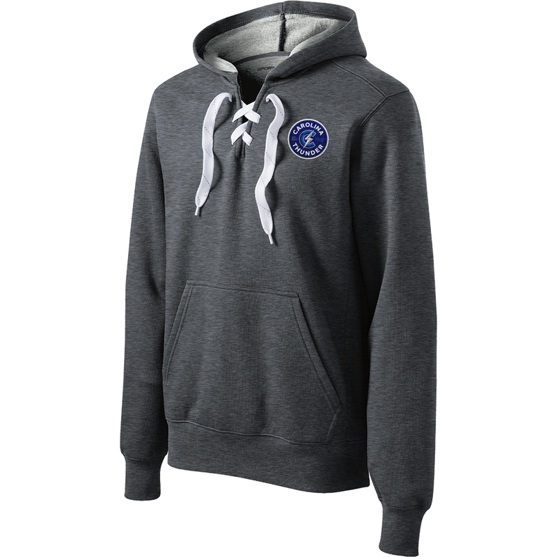 Carolina Thunder Lace Up Pullover Hooded Sweatshirt